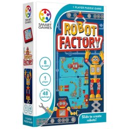 Joc de logica cu 48 de provocari, Smart Games - Robot Factory, 8+ ani, editie internationala