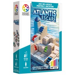 Joc de logica cu 60 de provocari, Smart Games - Atlantis Escape, 8+ ani, editie limba Romana
