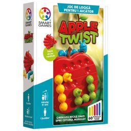 Joc de logica cu 60 de provocari, Smart Games - Apple Twist, 5+ ani, editie limba Romana