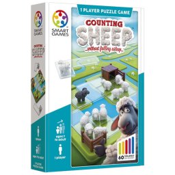 Joc de logica cu 60 de provocari, Smart Games - Counting Sheep, 7+ ani, editie internationala