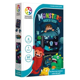 Joc de logica cu 60 de provocari, Smart Games - Monster Hide Seek, 6+ ani, editie internationala
