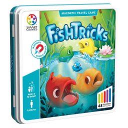 Joc de logica cu 48 de provocari, Smart Games - FishTricks, 5+ ani, editie internationala