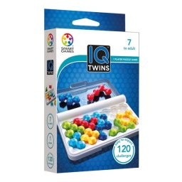 Joc de logica cu 120 de provocari, Smart Games - IQ Twins, 7+ ani, editie internationala