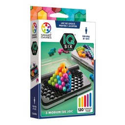 Joc de logica cu 120 de provocari, Smart Games - IQ Six Pro, 8+ ani, editie limba Romana