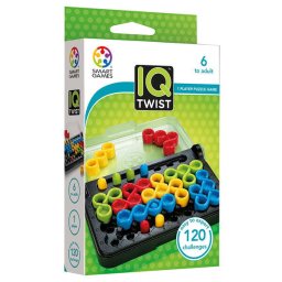Joc de logica cu 120 de provocari, Smart Games - IQ Twist, 6+ ani, editie internationala