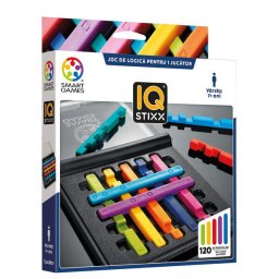 Joc de logica cu 120 de provocari, Smart Games - IQ Stixx, 7+ ani, editie limba Romana