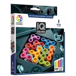 Joc de logica cu 120 de provocari, Smart Games - IQ Gears, 7+ ani, editie limba Romana