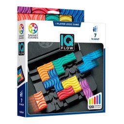 Joc de logica cu 120 de provocari, Smart Games - IQ Flow, 7+ ani, editie internationala