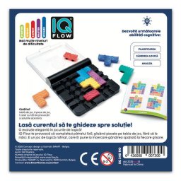 Joc de logica cu 120 de provocari, Smart Games - IQ Flow, 7+ ani, editie limba romana