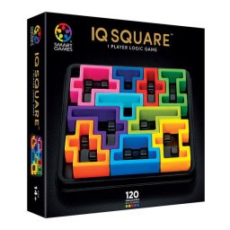Joc de logica cu 120 de provocari, Smart Games - IQ Deluxe - Square, 14+ ani, editie internationala