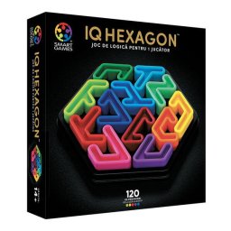Joc de logica cu 120 de provocari, Smart Games - IQ Deluxe - Hexagon, 14+ ani, editie limba Romana