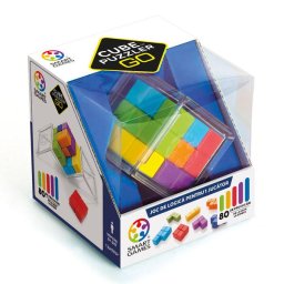 Joc de logica cu 80 de provocari, Smart Games - Cube Puzzler Go, 8+ ani, editie limba Romana