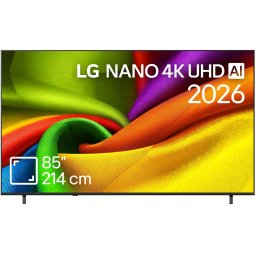 Televizor LG LED 85NU8E0B3LA, 214 cm, Smart, 4K Ultra HD, Clasa E (Model 2026)