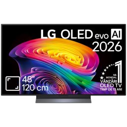 Televizor LG OLED Evo 48C62LA, 120 cm, Smart, 4k Ultra HD, 165 Hz, Clasa E (Model 2026), Gri inchis