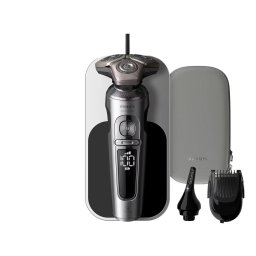 Aparat de barbierit Philips Shaver S9000 Prestige SP9871/22, 60 de minute, Gri-Argintiu