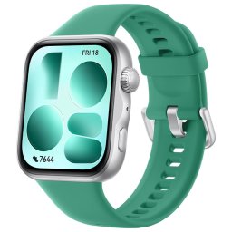 Ceas inteligent Huawei Watch Fit 5, 42,9 mm, AMOLED de 1,82", GPS, NFC, 5 ATM, curea fluoroelastomer, Verde