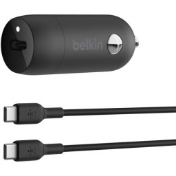 Incarcator Auto Cu Cablu USB-C Belkin BoostCharge, 30W, 3A, 1 x USB-C, Negru CCA004bt1MBK-B6