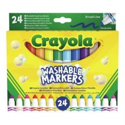 Crayola: carioci cu vârf rotunjit, lavabile - set de 24