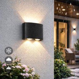 Aplica LED 4W Exterior Shadow Black