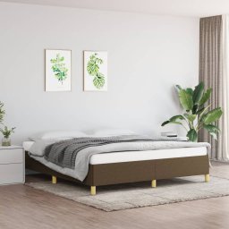 Gossi cadru de pat fara saltea, maro inchis, 180x200 cm, textil