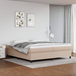 Gossi cadru de pat, cappuccino, 200x200 cm, piele ecologica