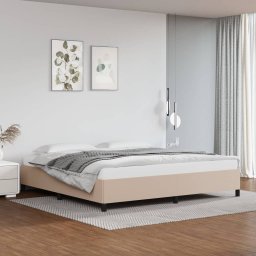 Gossi cadru de pat, cappuccino, 200x200 cm, piele ecologica