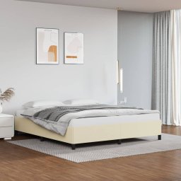 Gossi cadru de pat, crem, 160x200 cm, piele ecologica