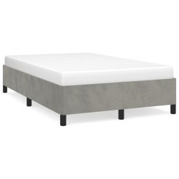 Gossi cadru de pat, gri deschis, 120x190 cm, catifea