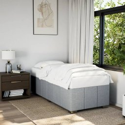 Gossi cadru de pat, gri deschis, 80x200 cm, textil