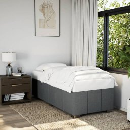 Gossi cadru de pat, gri inchis, 80x200 cm, textil