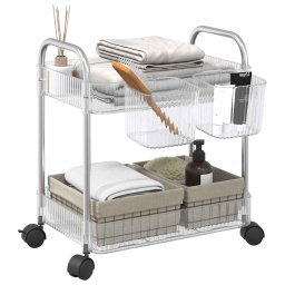 Gossi carucior de depozitare cu 2 niveluri transparent acrilic