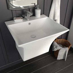 Gossi chiuveta ceramica suspendata pe perete, alb, 500x450x410 mm