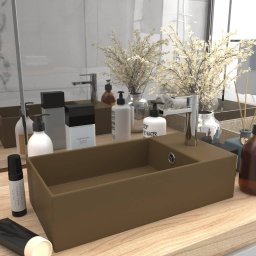 Gossi chiuveta de baie cu preaplin, crem mat, ceramica