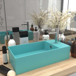 Gossi chiuveta de baie cu preaplin, verde deschis, ceramica