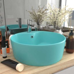 Gossi chiuveta de lux cu preaplin verde deschis mat 36x13 cm ceramica