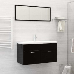 Gossi chiuveta incorporata cu robinet, alb, 91x39x18 cm, ceramica