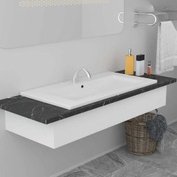 Gossi chiuveta incorporata, alb, 91 x 39,5 x 18,5 cm, ceramica