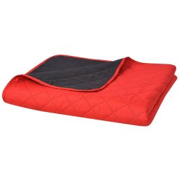 Gossi cuvertura matlasata cu doua fete, 230 x 260 cm, rosu si negru