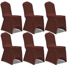 Gossi husa de scaun elastica, 6 buc., maro