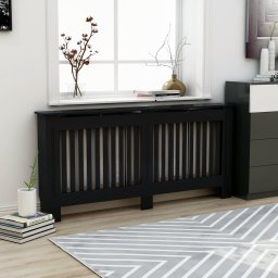 Gossi masca de calorifer, negru, 172 x 19 x 81,5 cm, mdf