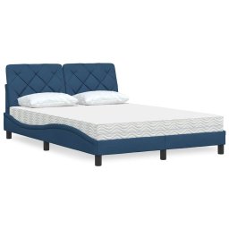 Gossi pat cu saltea, albastru, 120x200 cm, textil