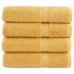 Gossi prosoape de baie premium solund 4 buc auriu 100x150cm 600gsm