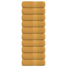 Gossi prosoape de baie, frogn, 10 buc., aurii, 30x30 cm, 360 g/m2