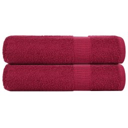 Gossi prosoape de dus, frogn, 2 buc., bordeaux, 70x140 cm, 360 g/m2