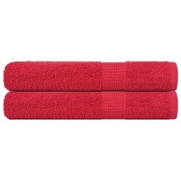 Gossi prosoape de sauna, frogn, 2 buc., rosu, 80x200 cm, 360 g/m2