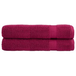Gossi prosoape premium solund 2 buc rosu bordo 100x200cm 600gsm