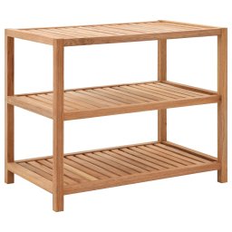 Gossi raft de baie, 65 x 40 x 55 cm, lemn masiv de nuc