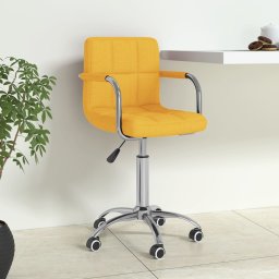 Gossi scaun de birou pivotant, galben mustar, material textil