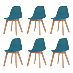 Gossi scaune de bucatarie, 6 buc., turcoaz, plastic