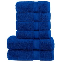 Gossi set de prosoape premium solund, 6 piese, albastru, 600 g/m2